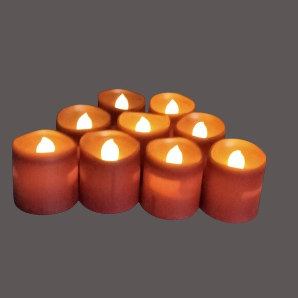 Flameless Red Votive Candles Lot 12 - Picture 3 of 14